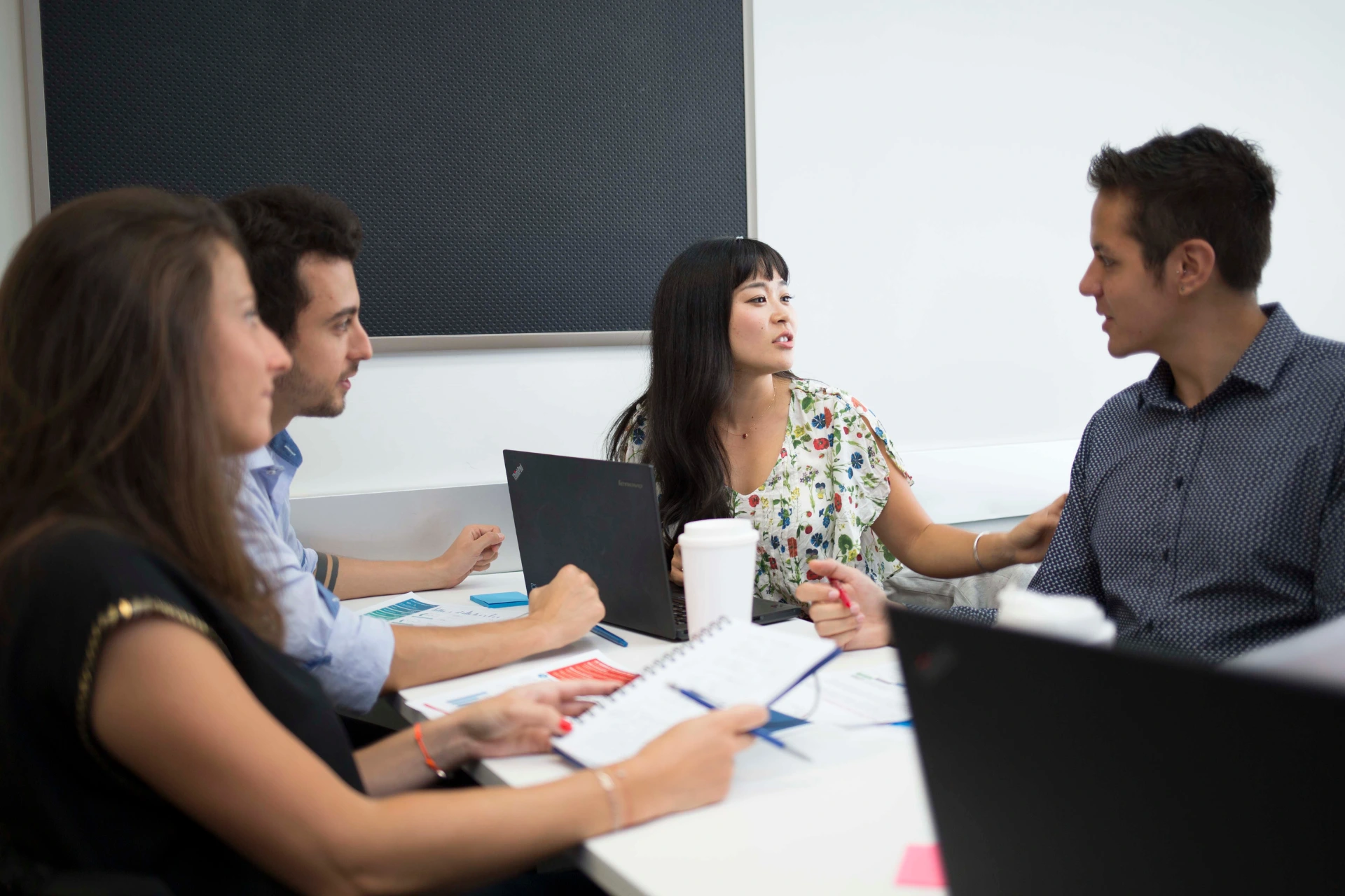 ILAC International College students discussing in class